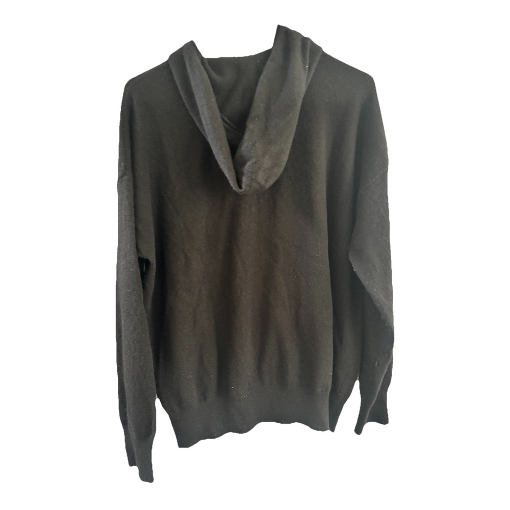 Charter Club Black Zip-Up Cardigan Sweater 100% Cashmere Hoodie Sz XL EUC - Picture 10 of 10